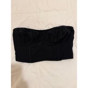 American Eagle Black Smocked Bandeau Tube Top – Size Small